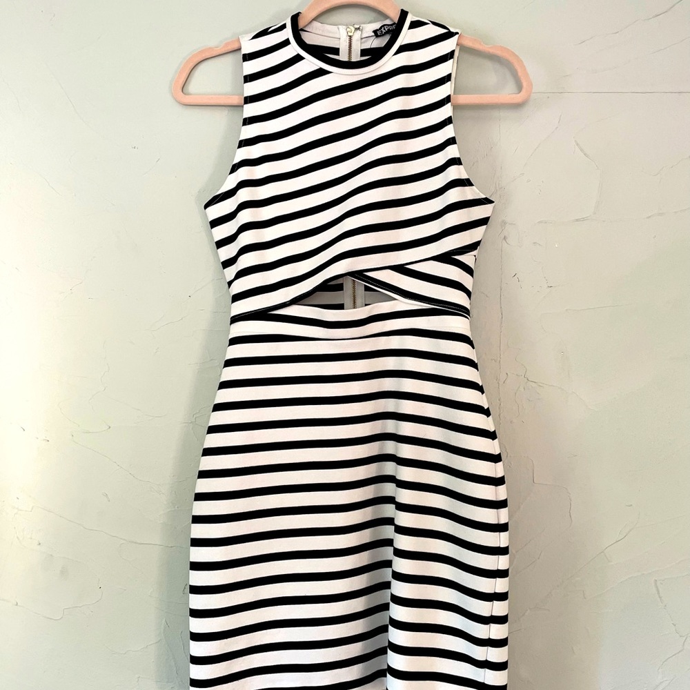 Express Stripped Cut Out Dress